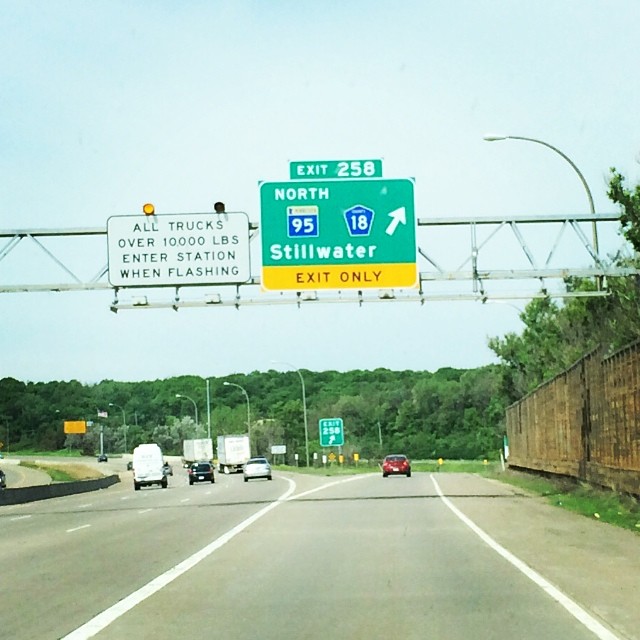 Close as we can get to a Welcome to Minnesota sign.