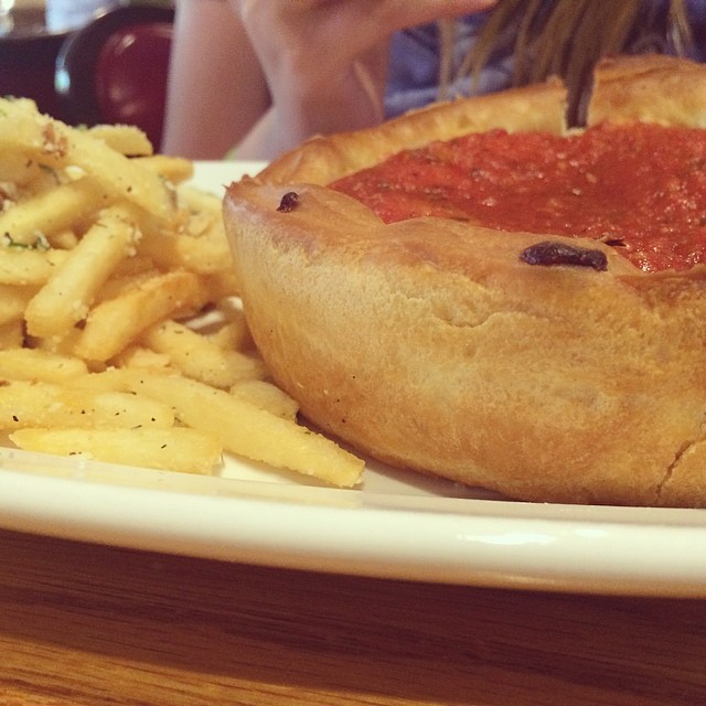 Chicago Deep Dish Pizza - yum!