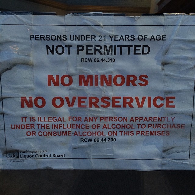 #spokane #washington When they say no minors they mean it. #sign
