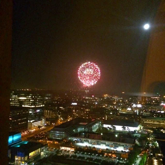 Fireworks and a Full Moon