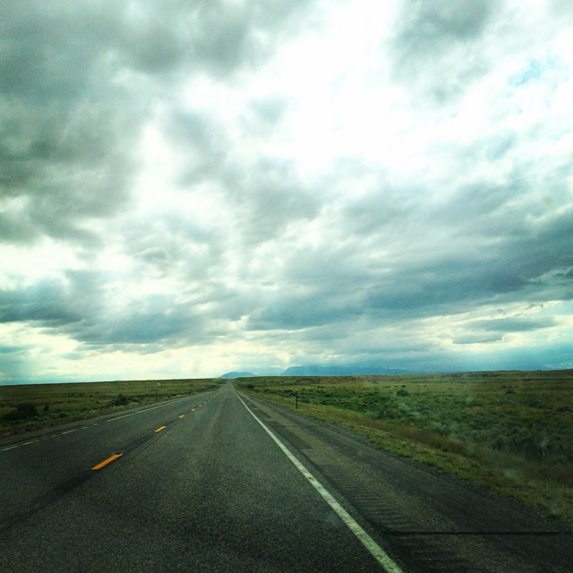 And then the rain as we pull into Cody, Wyoming.