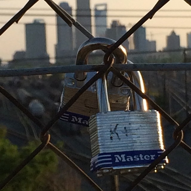 Here is our love lock that we did the night before we left Charlotte on our trip.