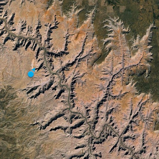 Map View of the Grand Canyon