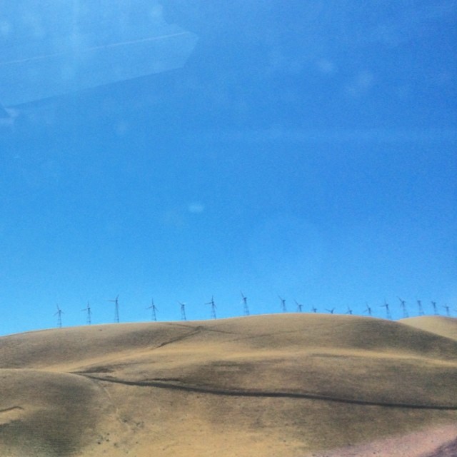 Turbines on the dry hills of California (on our way to LA)