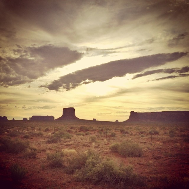 As the sun rose this morning we headed to Monument Valley