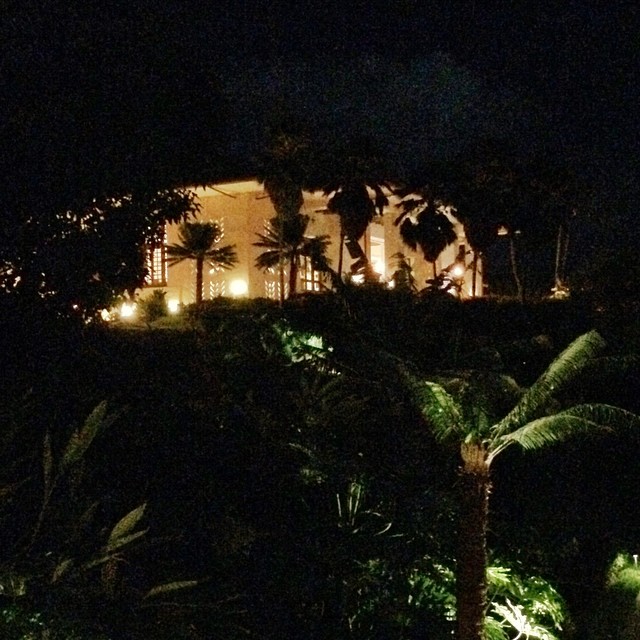 Hotel at night. Pool open 24 hours. #kauai #hawaii