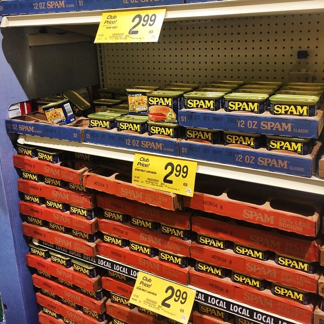 Spam Endcap (at the local grocer)