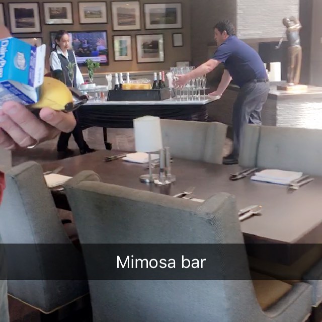 Setting up the Mimosa Bar!