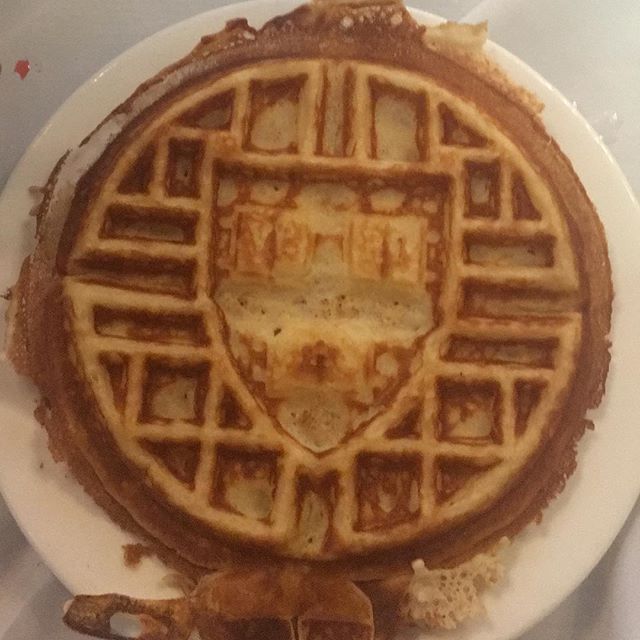Harvard Brunch in the dining hall. You can make waffles with the school crest on them.
