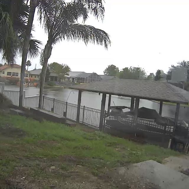Water rising up to dock but so far only light rain. We may ride it out at home. Taking it one day at a time. #irma