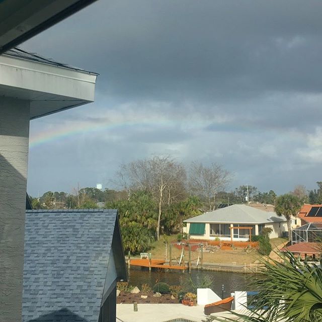 Rainbow spotted from Sara’s window right as she leaves for her Duke University Alumni interview